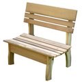 Creekvine Designs 32 in Red Cedar Chickadee Backed Bench ELY32CTBB2CVD